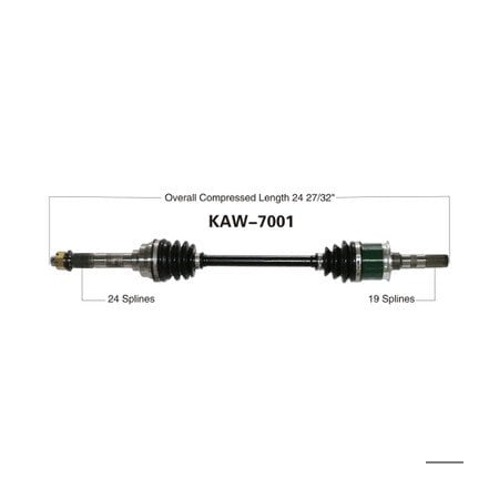 Wide Open OE Replacement CV Axle for KAW FRONT KAF620MULE/KAF950 MULES KAW-7001